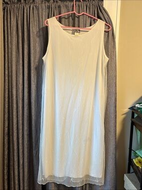 Gorgeous White Sleeveless Sheath Dress by TAU Supply
